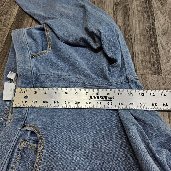 Belle Kim Gravel Jeans Womens 12 Light Wash Pull On Stretch Denim Blue Pants - Picture 10 of 11